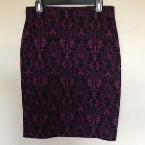 Roz & Ali size M stretchy k/l pencil skirt spandex